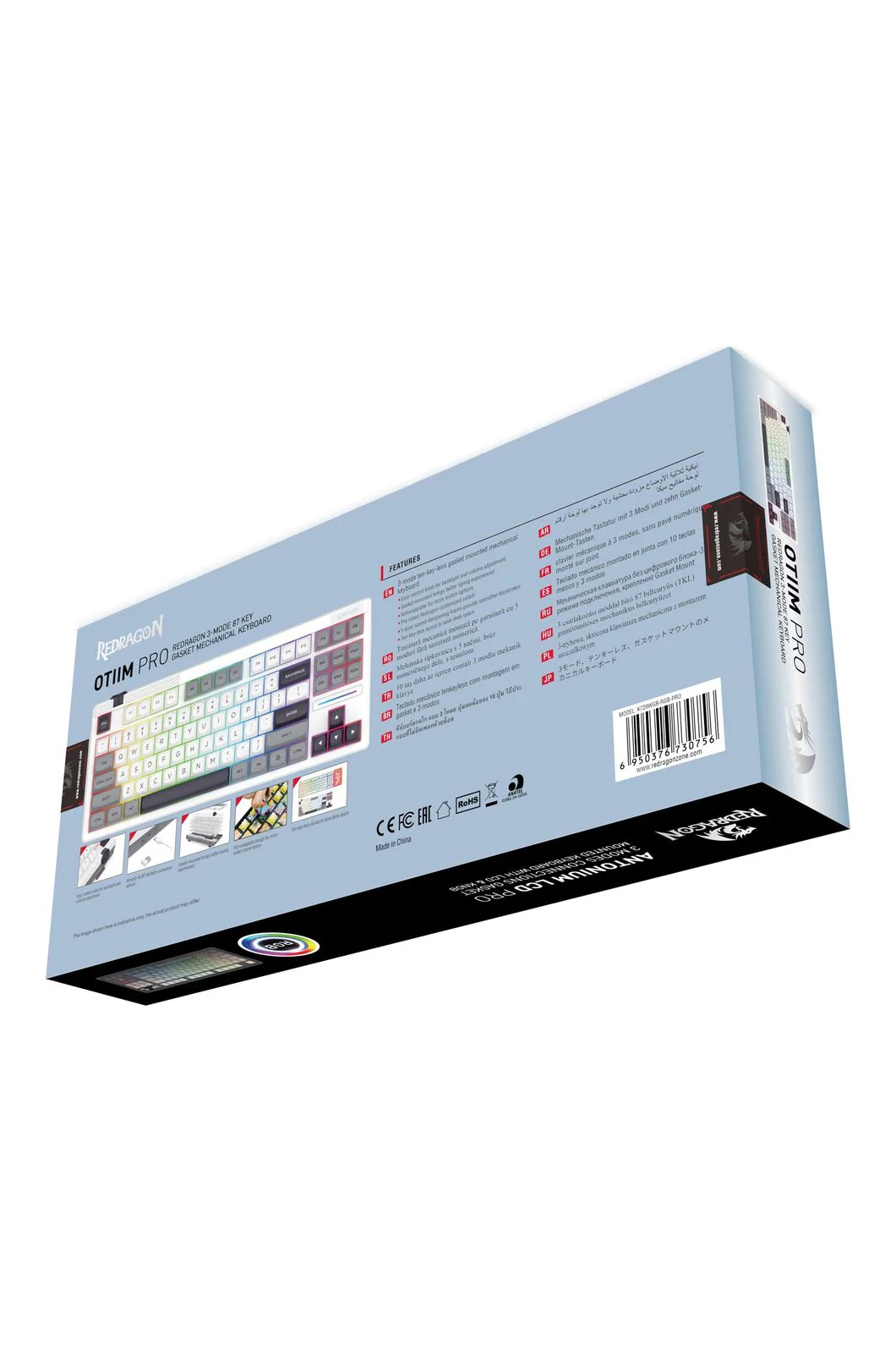 Redragon K729WGB RGB Pro OTIM Pro White TKL Gasket Wireless Mechanical Keyboard - Image 12