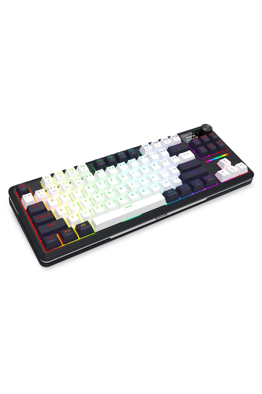 Redragon K746WB RGB Pro Wildslash LCD Black 84-Key Gasket Wireless Mechanical Keyboard - Image 2