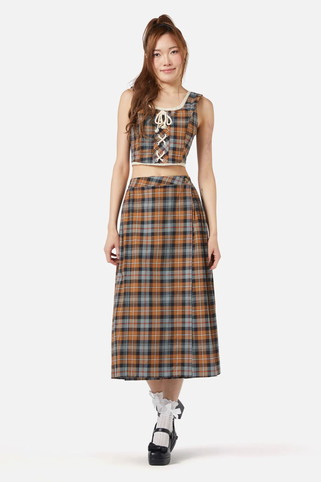 Kit Tartan Corset Top - Image 2