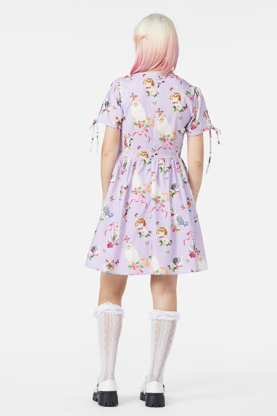 Kitsch Kitty Print Dress - Image 4