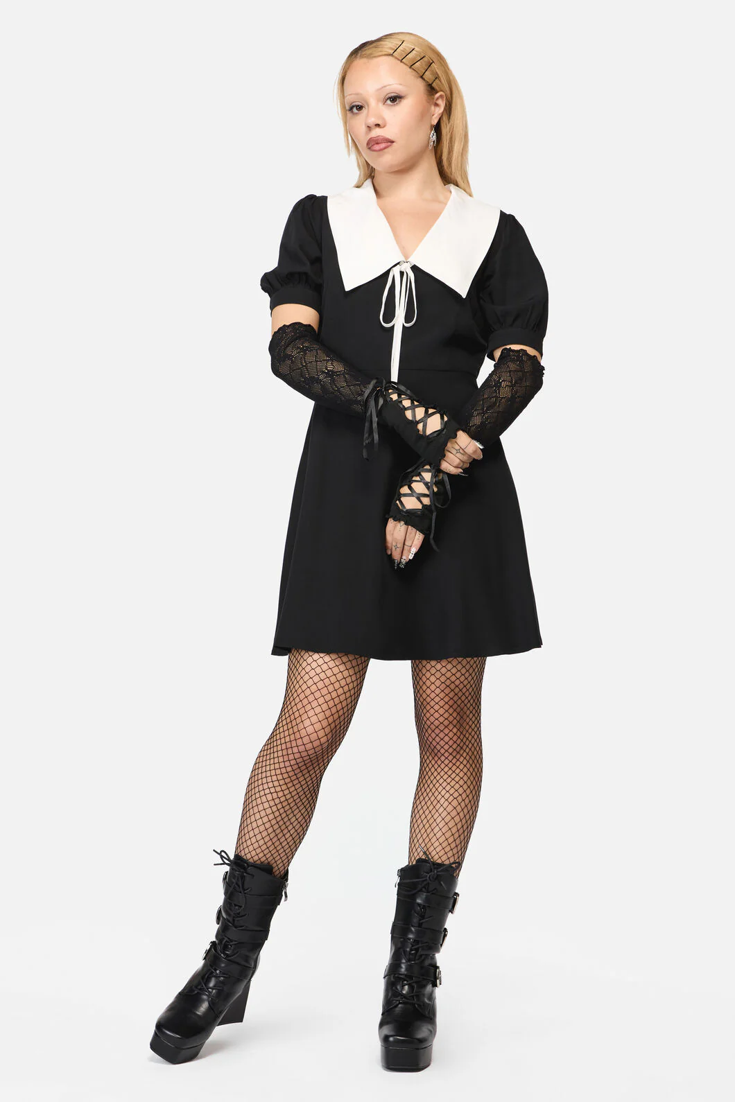 Lace Up Lace Faux Sleeves - Image 3