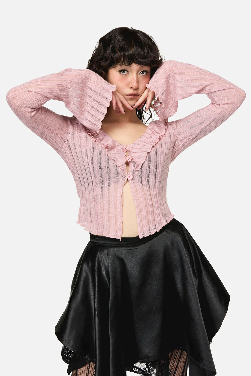 Ladybug Ruffle Cardigan