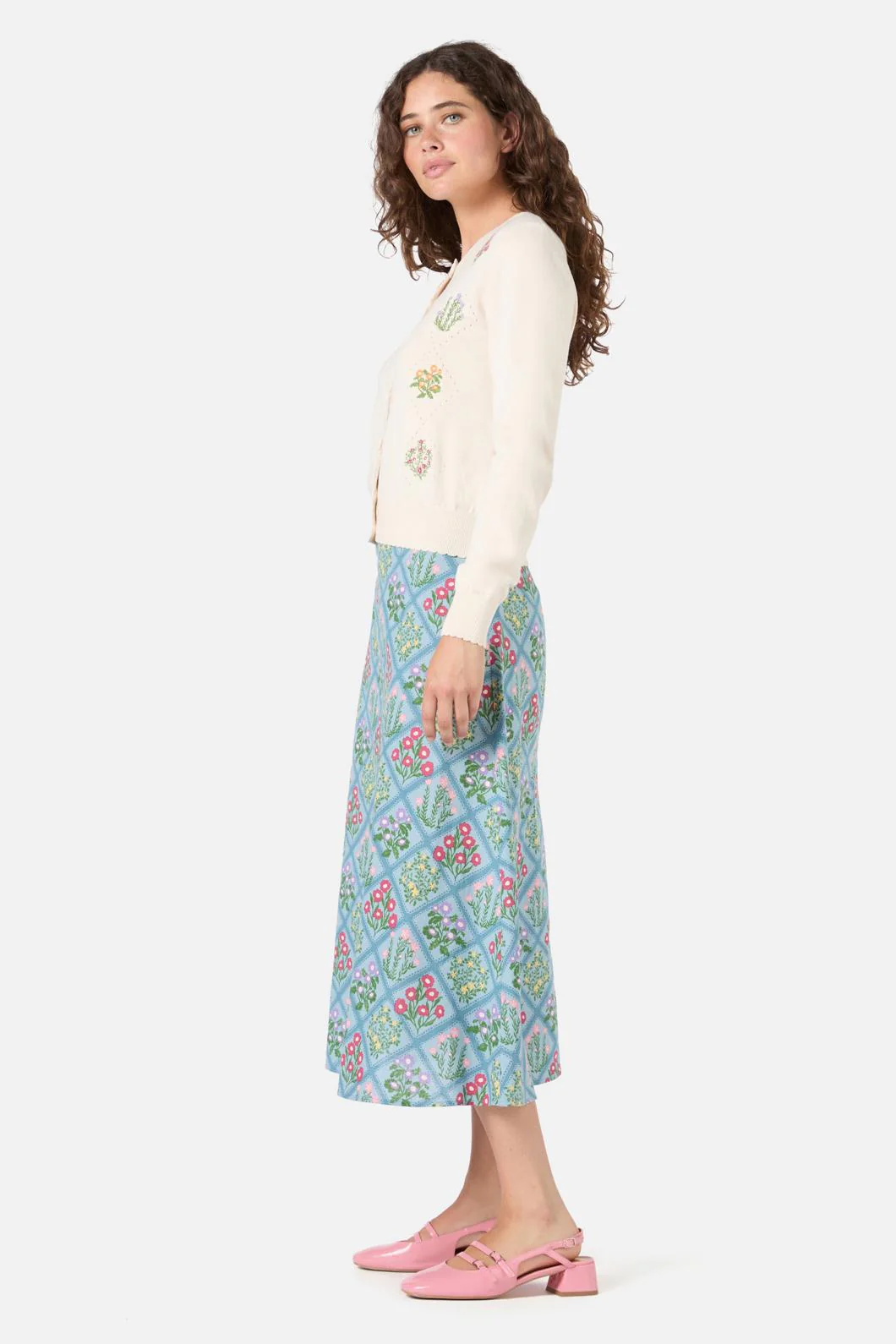 Lattice Embroidered Cardigan - Image 5