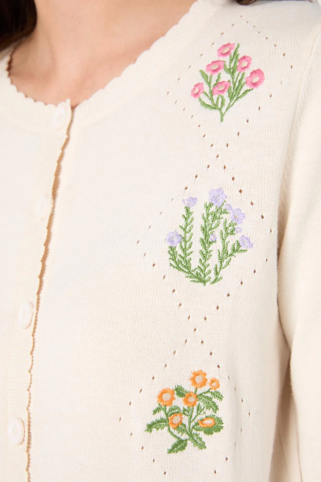 Lattice Embroidered Cardigan - Image 8