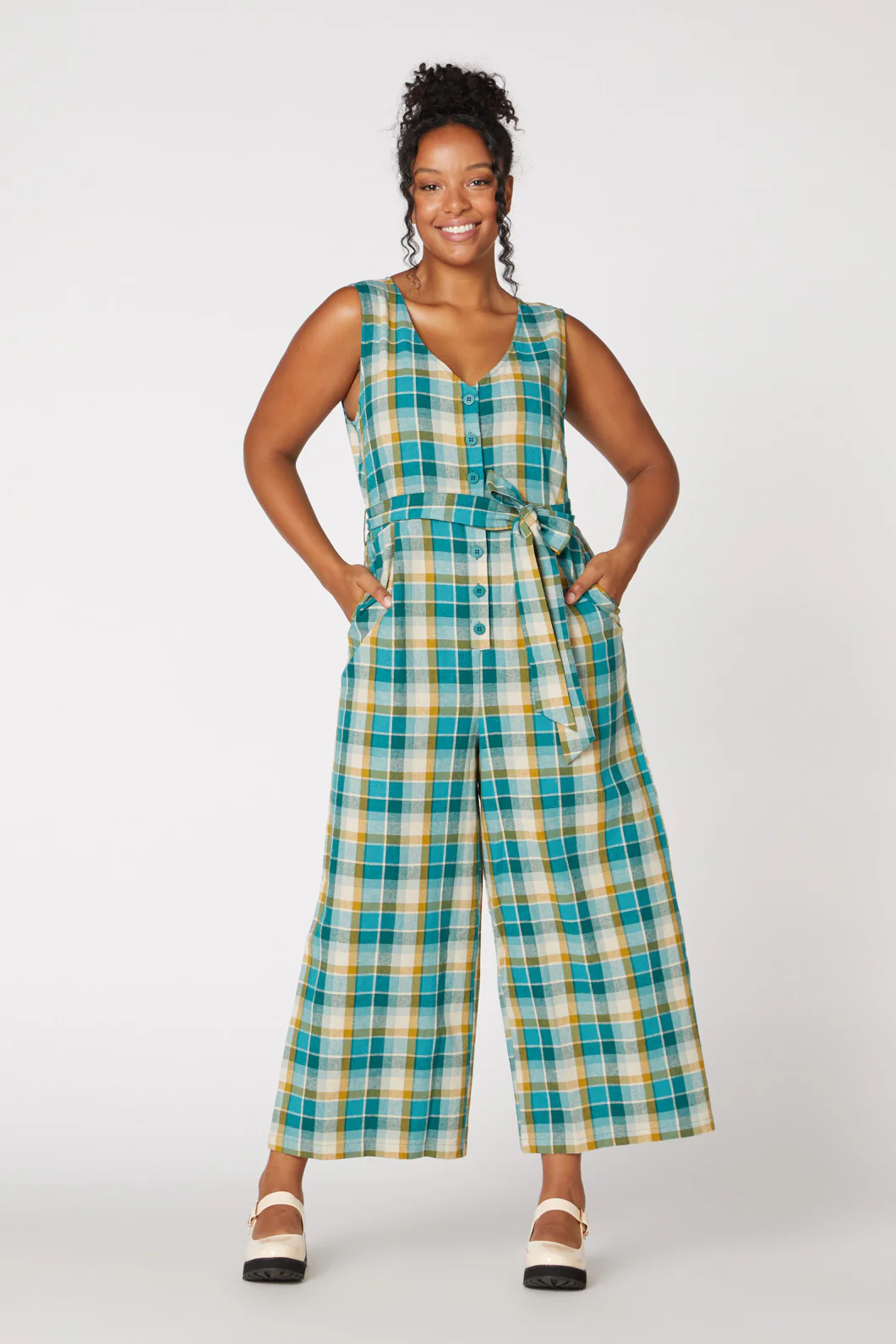 Laura Check Jumpsuit - Image 8