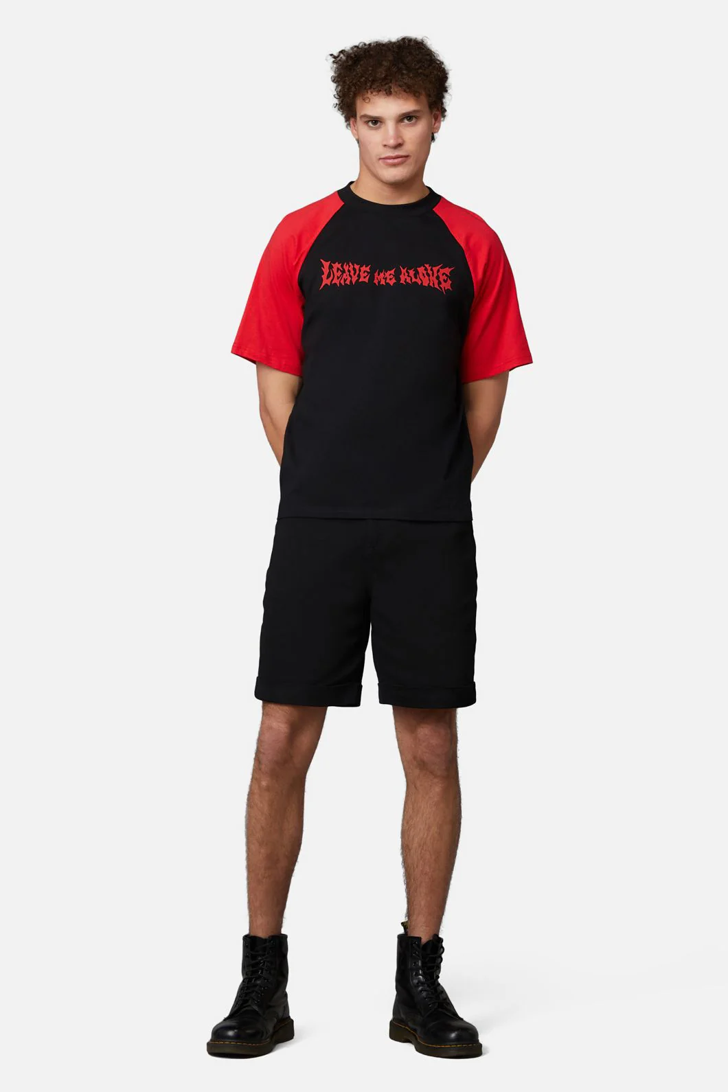 Leave Me Alone Contrast Raglan Tee - Image 3
