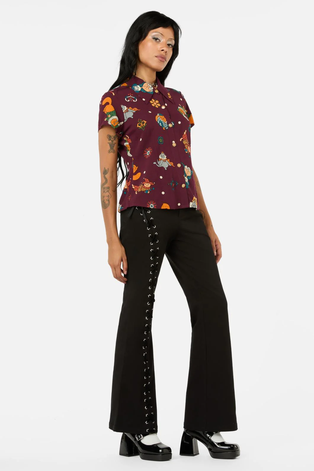 Left Right Print Blouse - Image 3