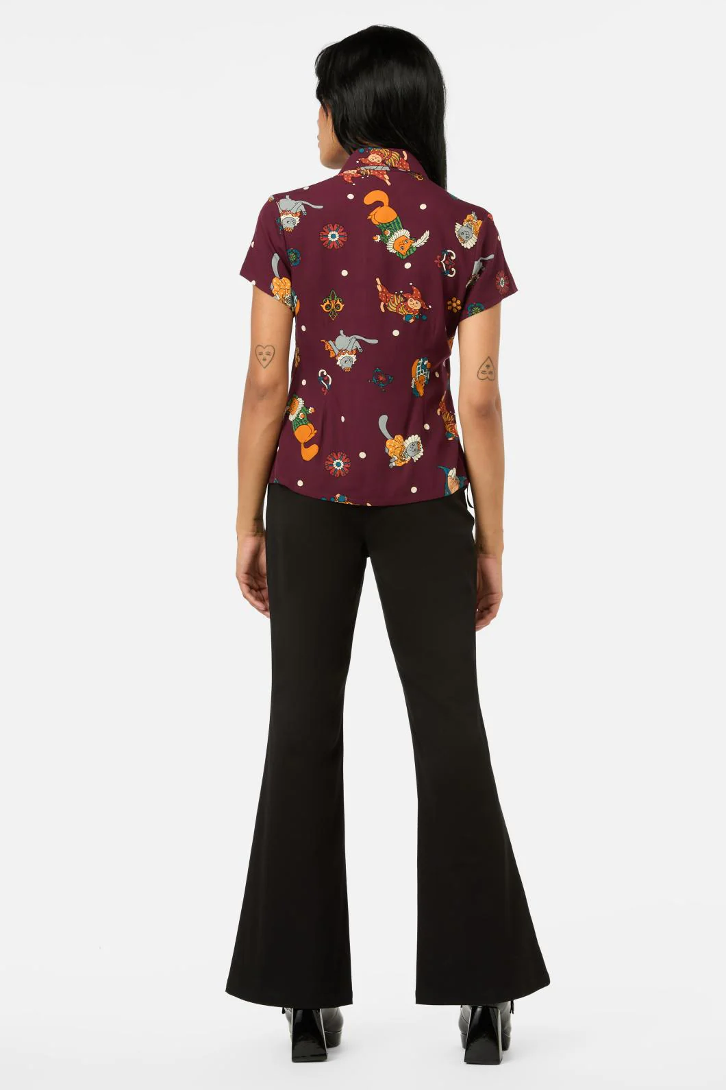 Left Right Print Blouse - Image 4