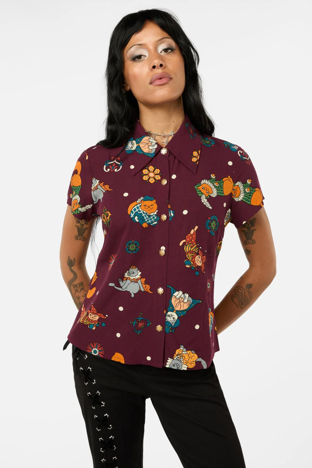 Left Right Print Blouse - Image 5