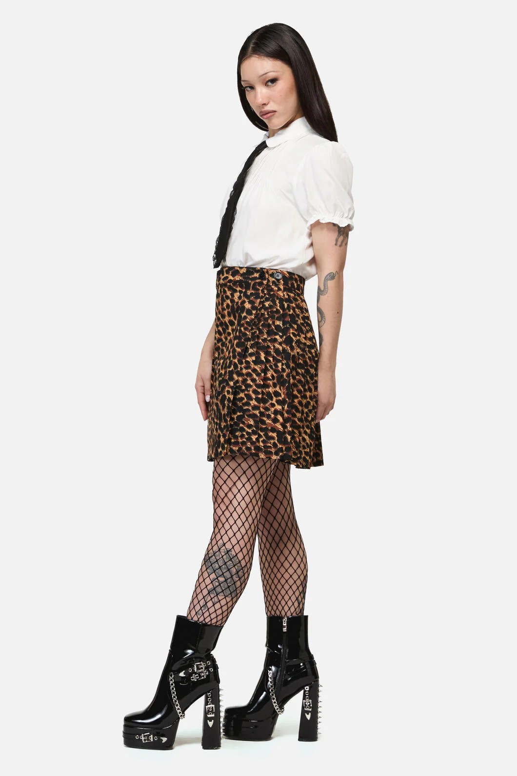 Leopard Print Grunge Skirt - Image 2