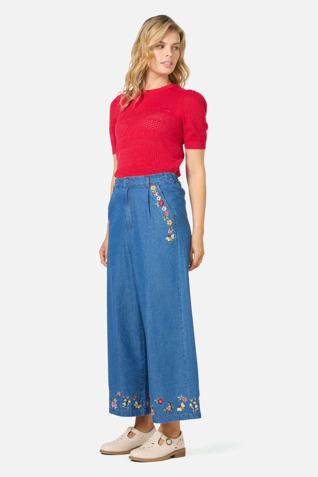 Libby Bee Denim Culotte - Image 3