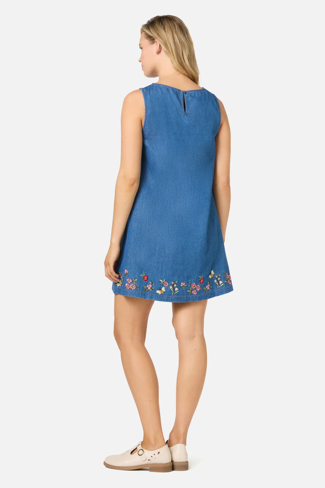 Libby Bee Denim Shift Dress - Image 4