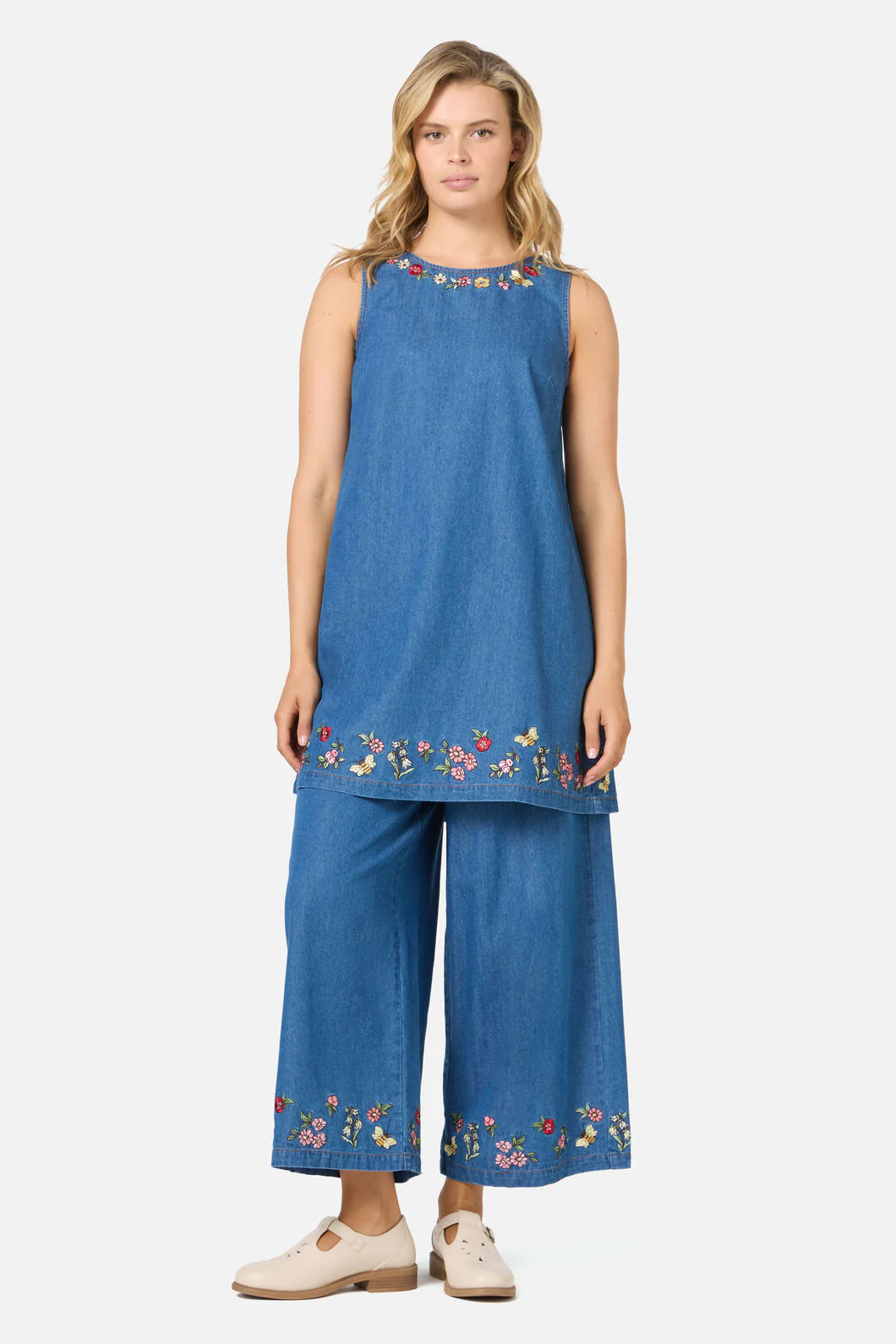 Libby Bee Denim Shift Dress - Image 7