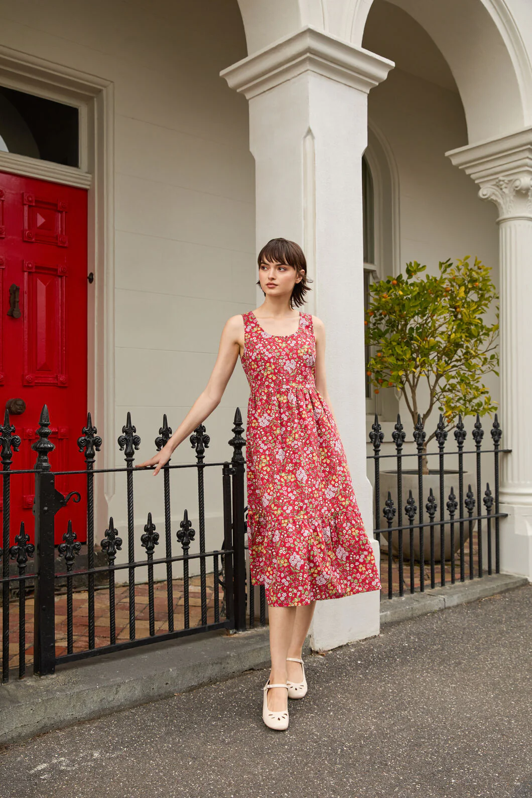 Libby Bee Ditsy Midi Dress - Image 2