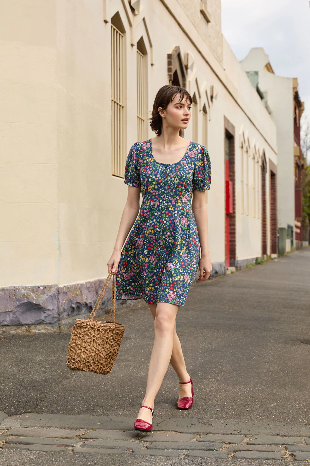 Libby Bee Ditsy Mini Dress - Image 2