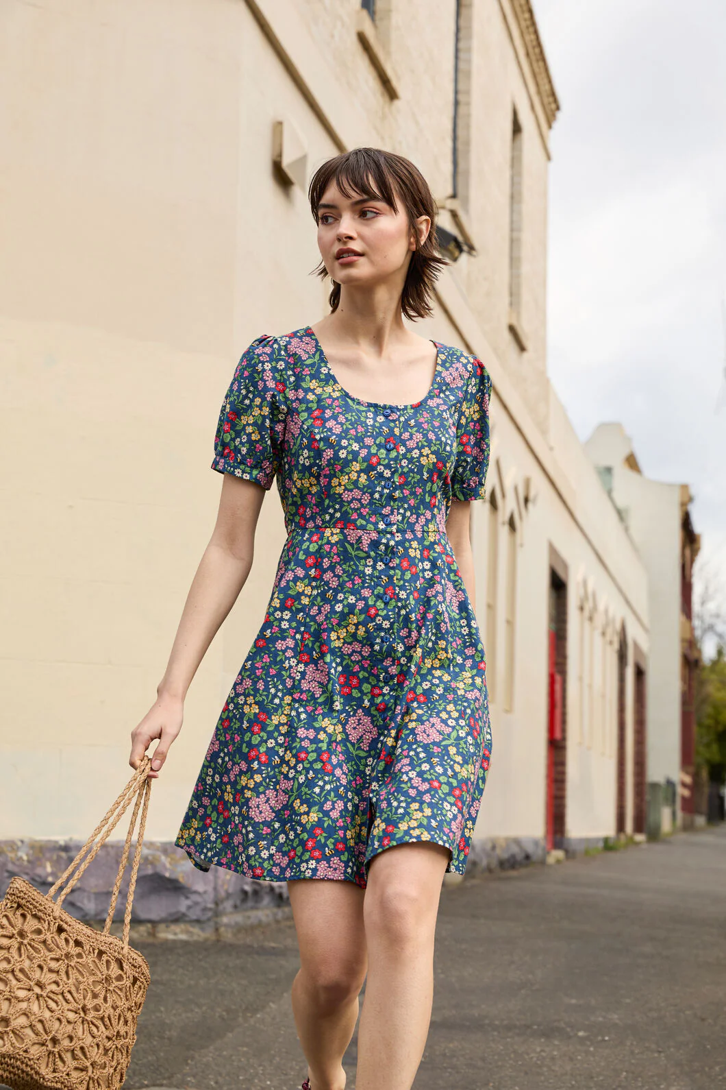 Libby Bee Ditsy Mini Dress - Image 3