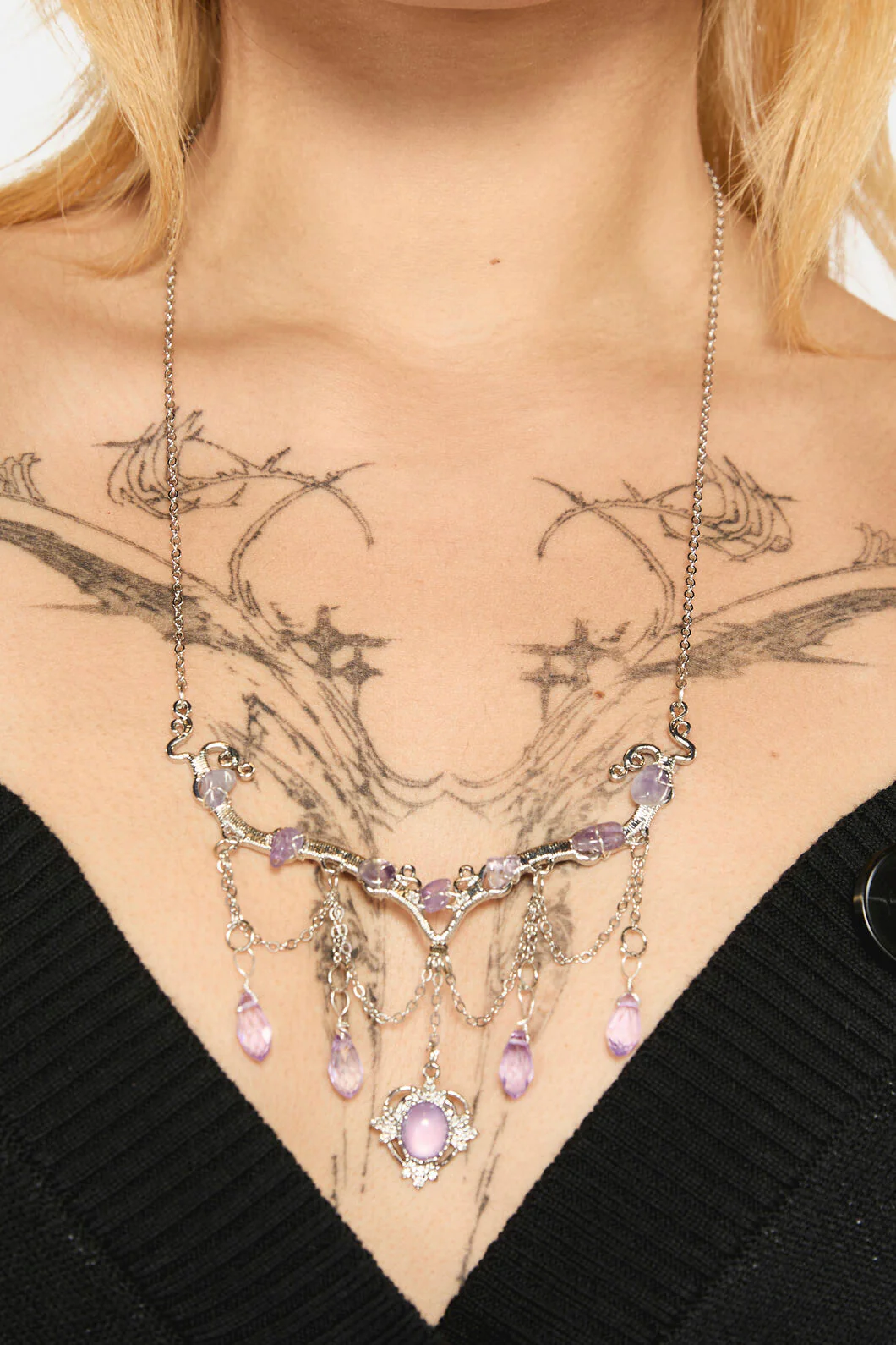 Lilac Crystal Necklace - Image 2