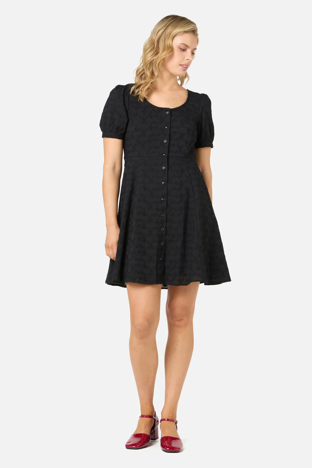 Lily Broidery Mini Dress - Image 2