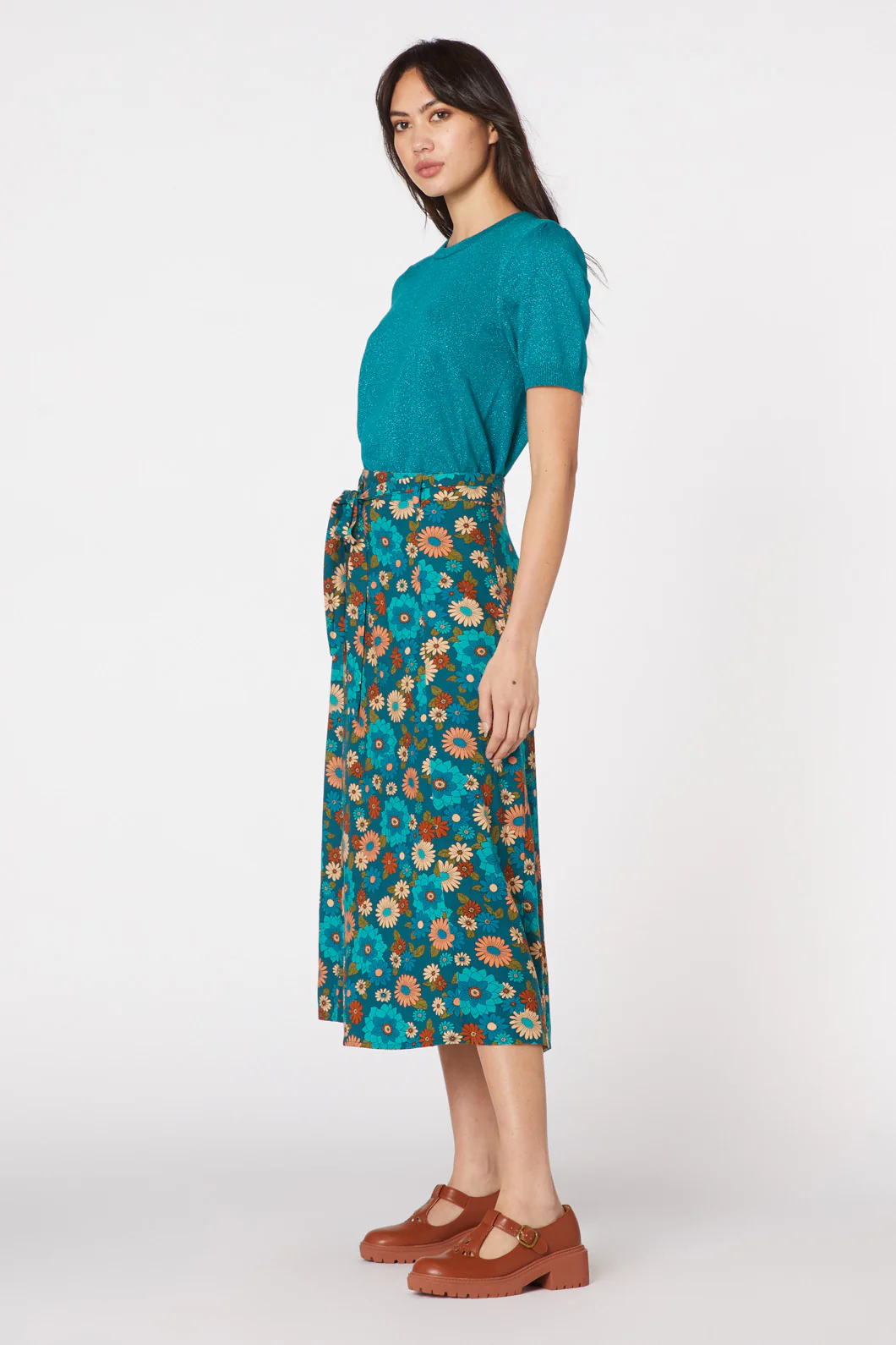 Lindy 70S Floral Skirt - Image 3