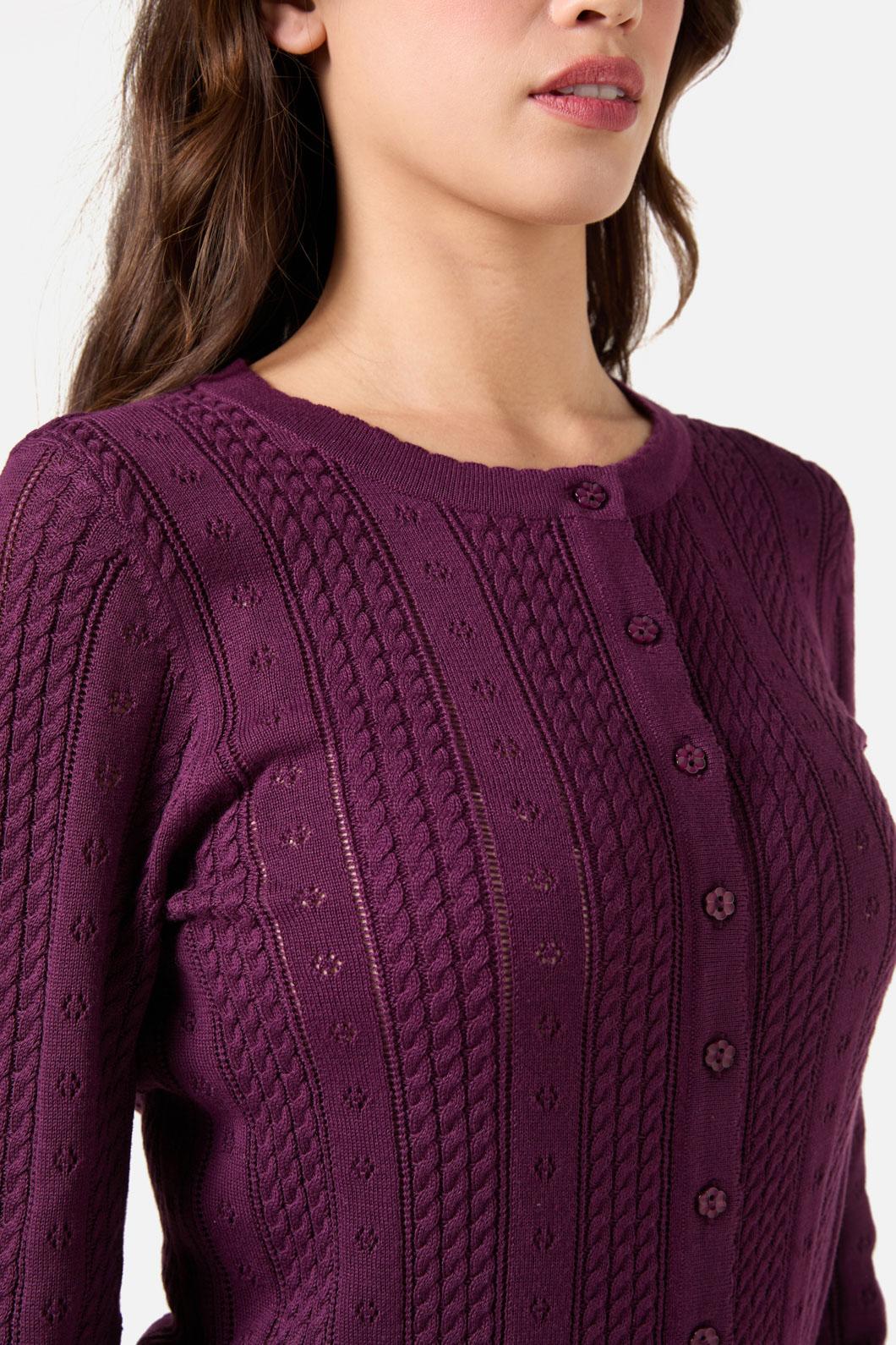Lisa Pointelle Cardigan - Image 10
