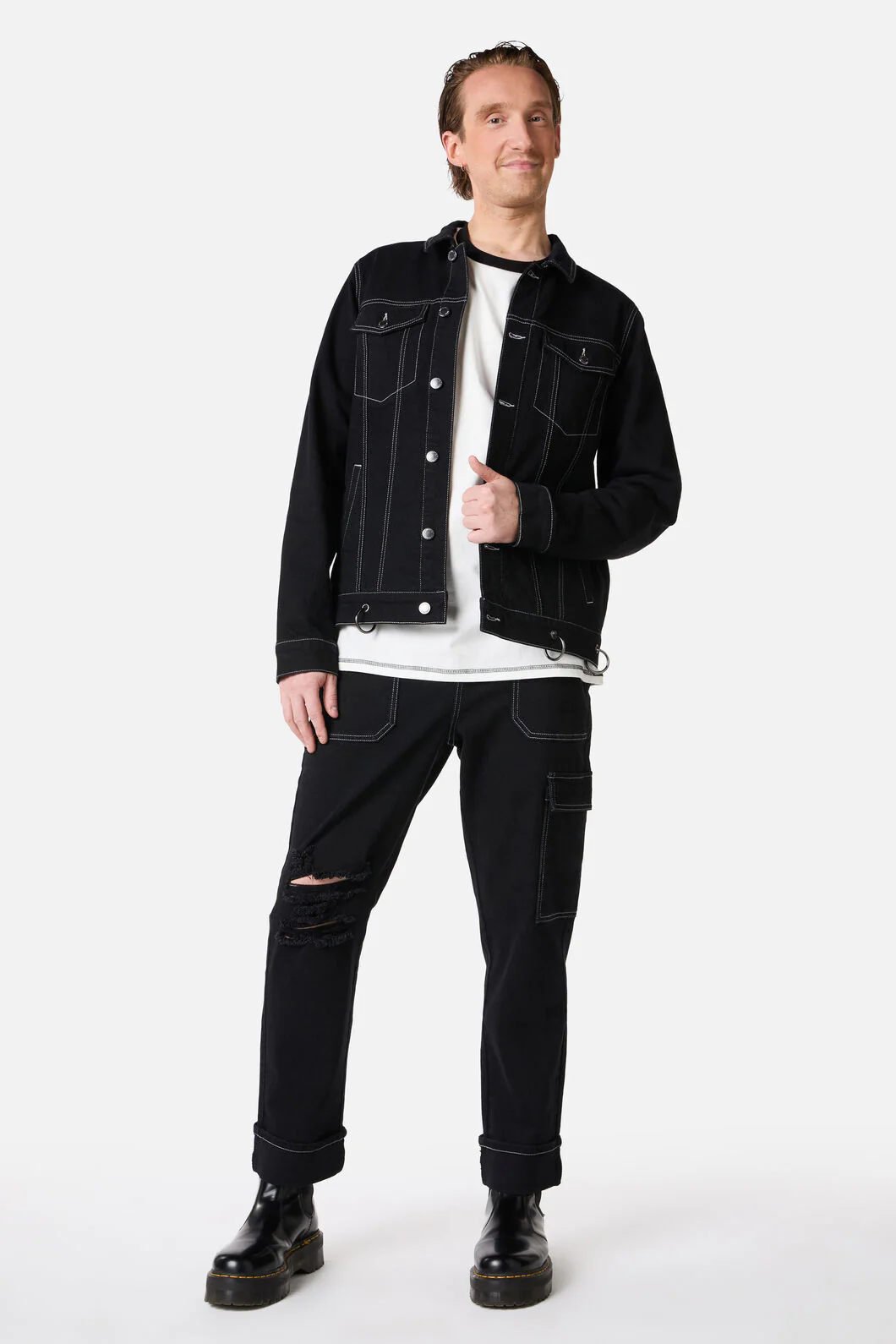 Little Bitter Goth Denim Jacket - Image 4
