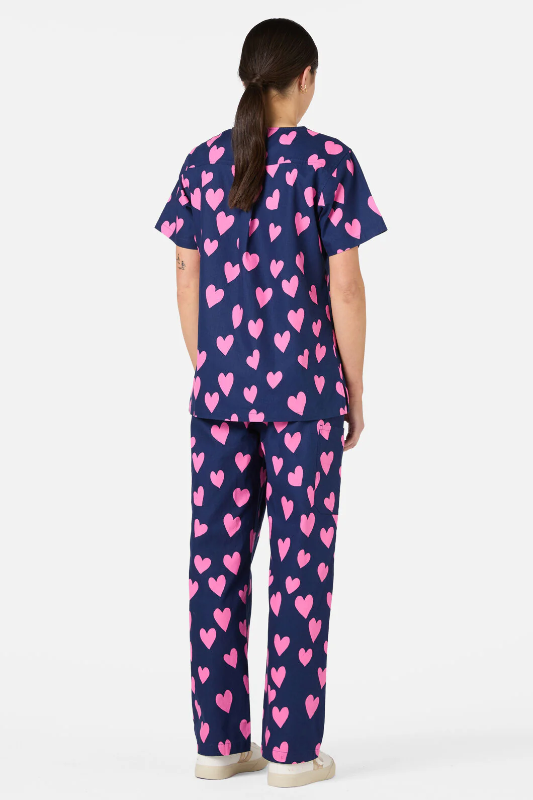 Love Hearts Navy Scrub Set - Image 5