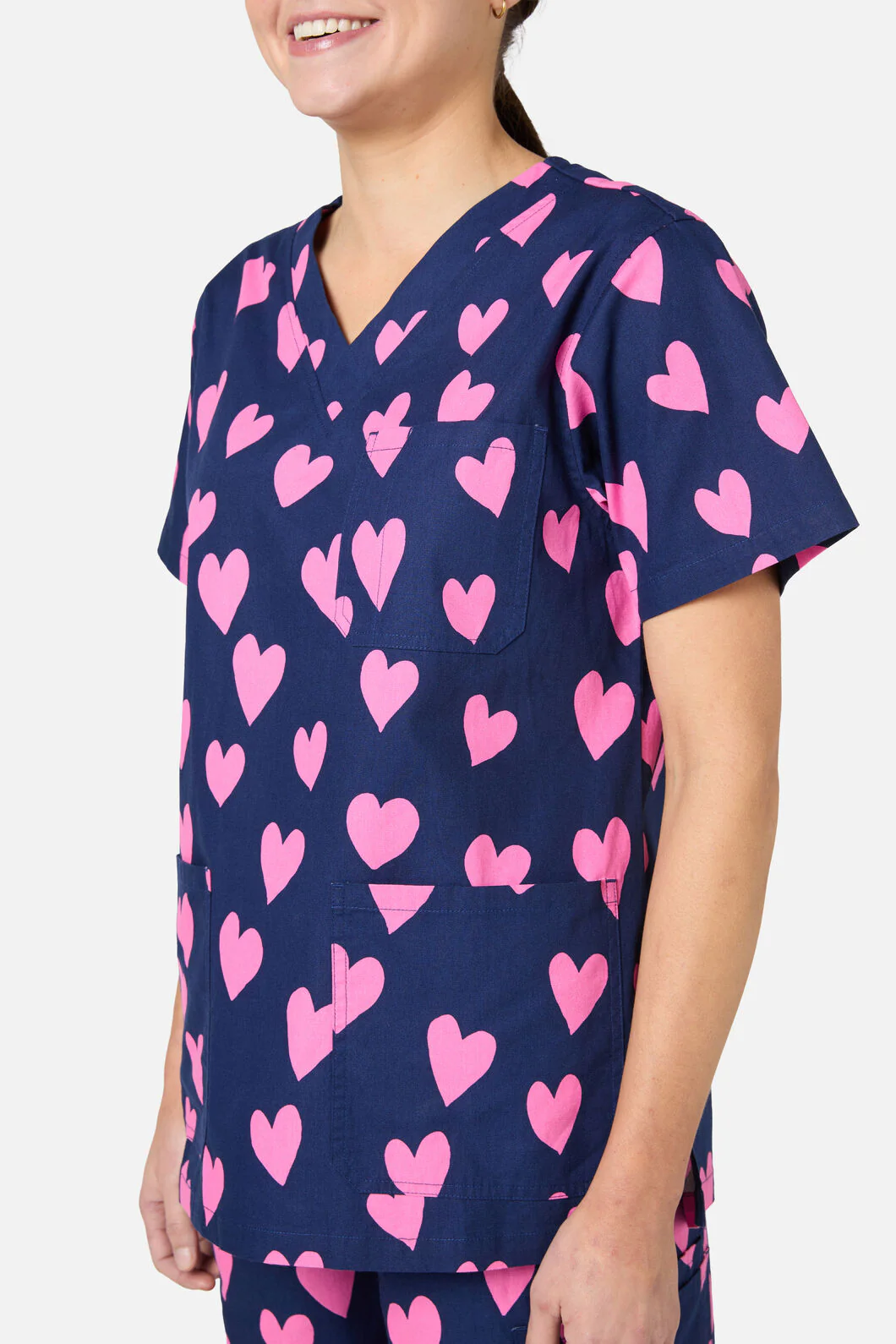 Love Hearts Navy Scrub Set - Image 7