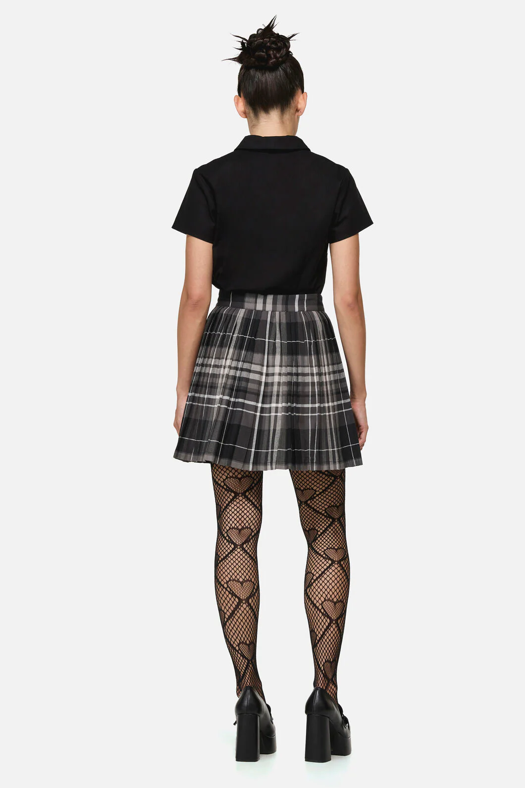 Lovett Goth Tartan Mini Skirt - Image 4
