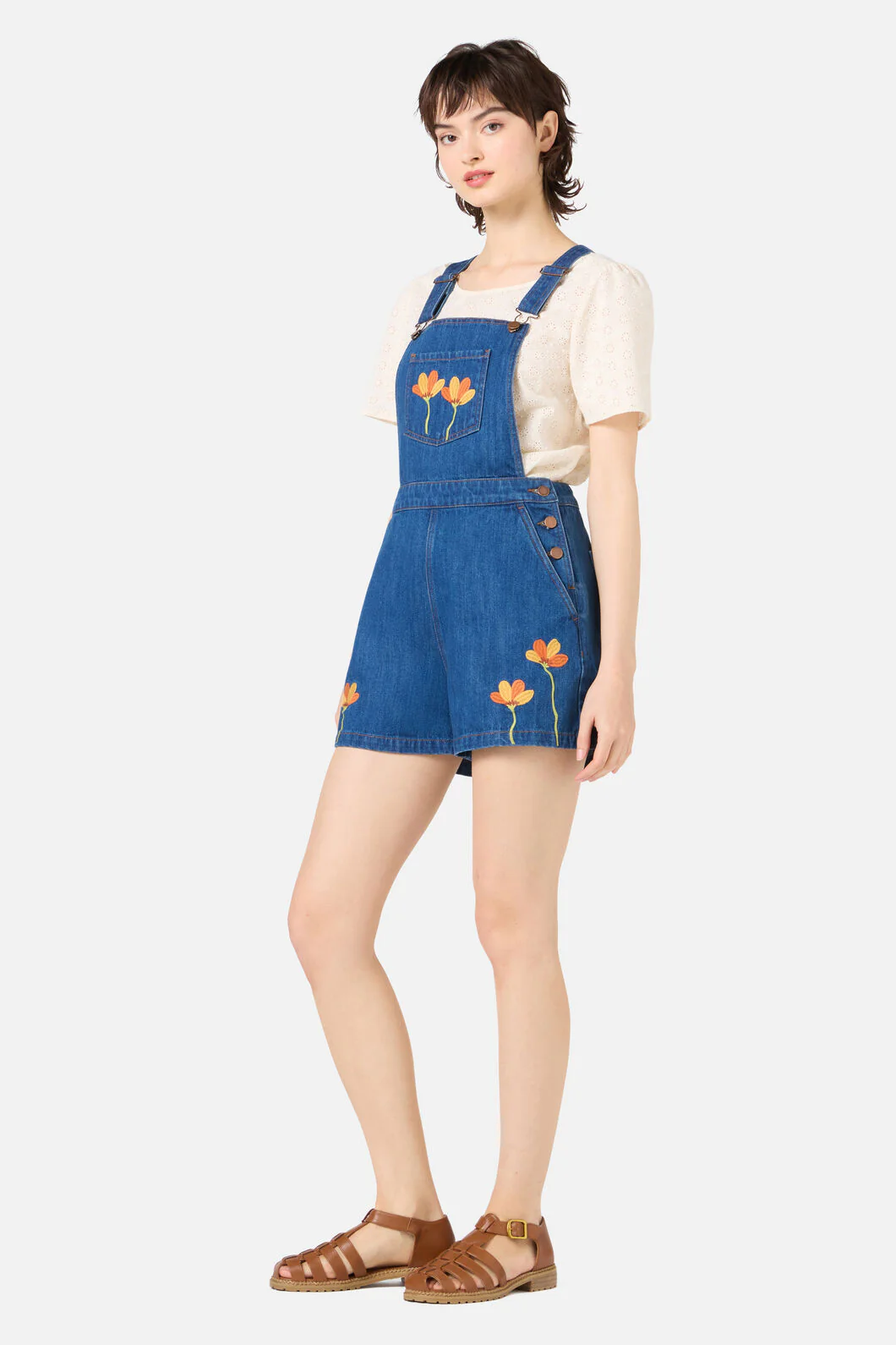 Lulu Embroidered Short Overall - Image 3