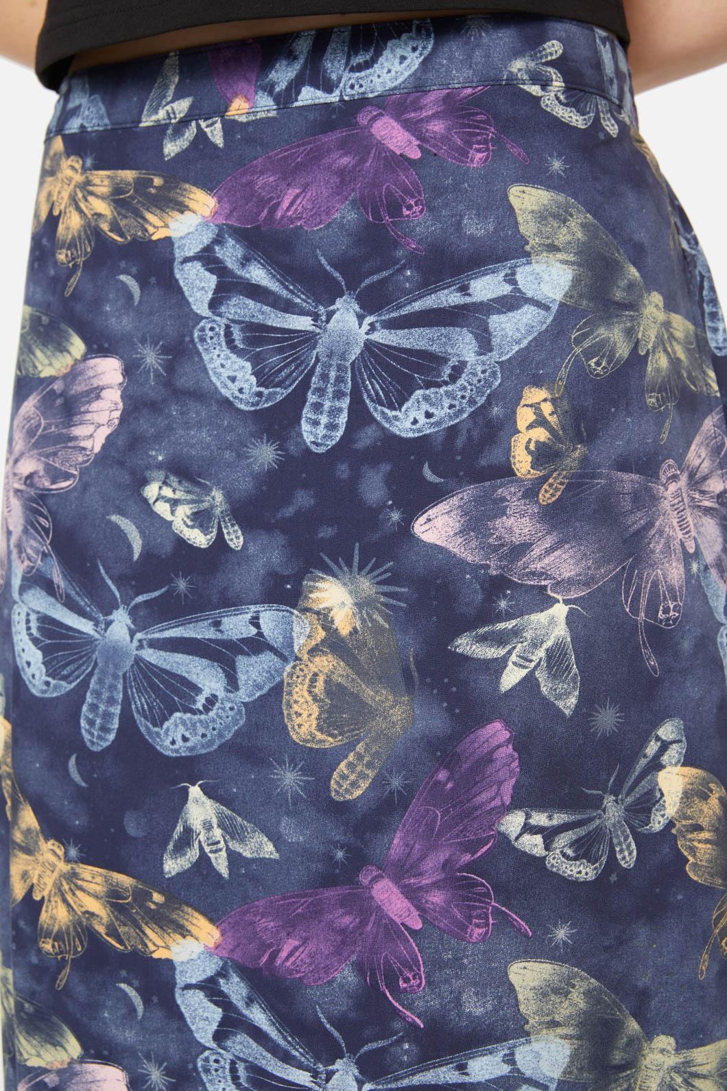 Lunar Moth Print Maxi Skirt - Image 5