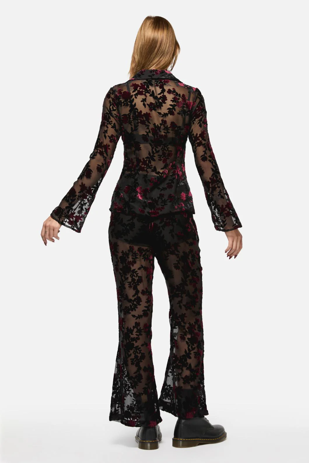 Lush Burnout Velvet Blouse - Image 4