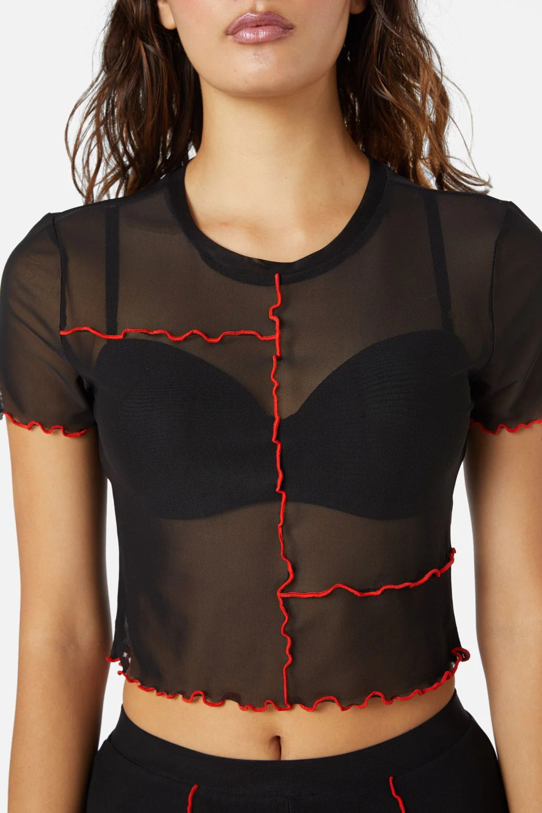 Manic Short Sleeve Babylock Mesh Top - Image 5