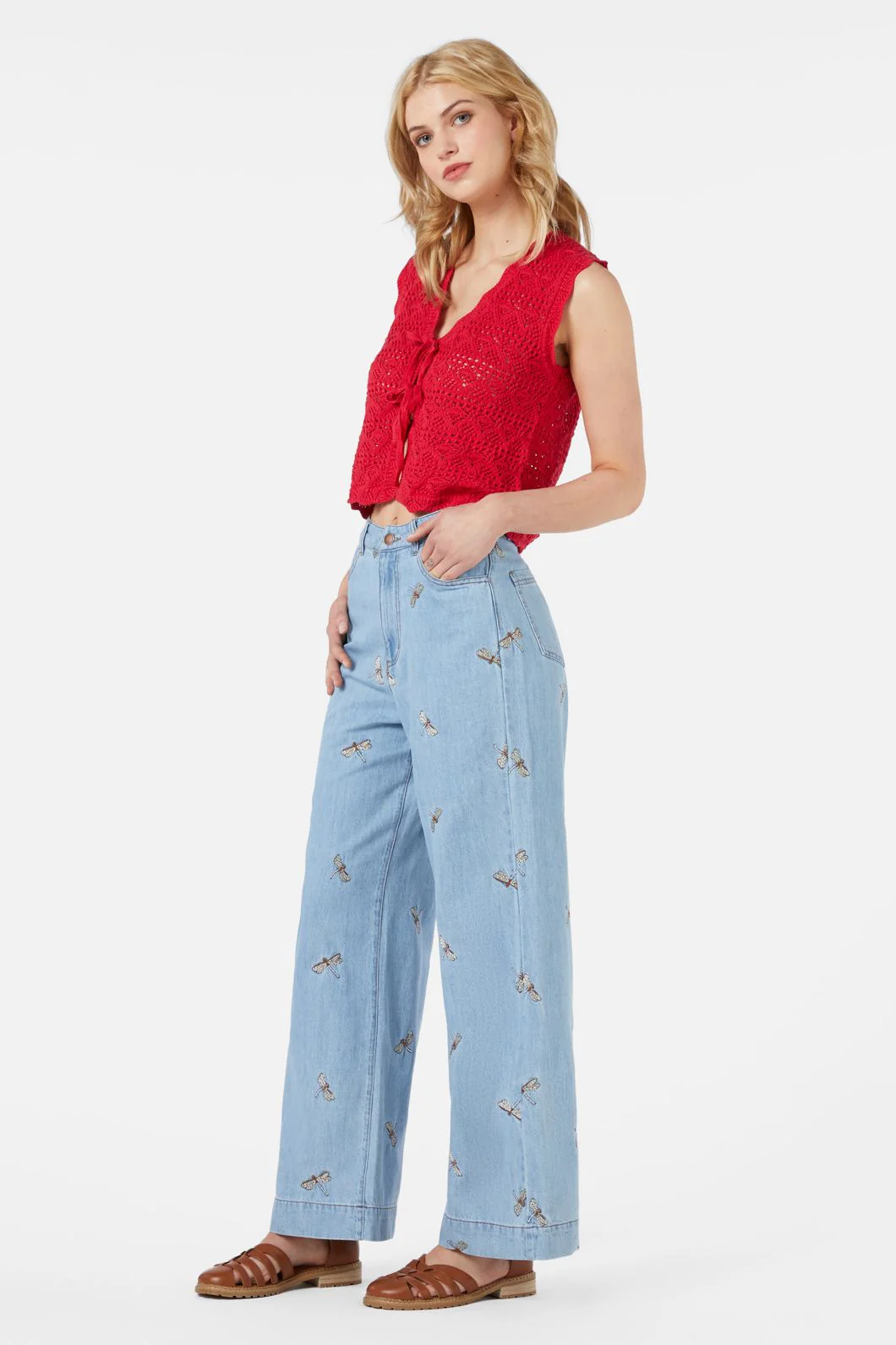 Margie Tie Front Top - Image 3