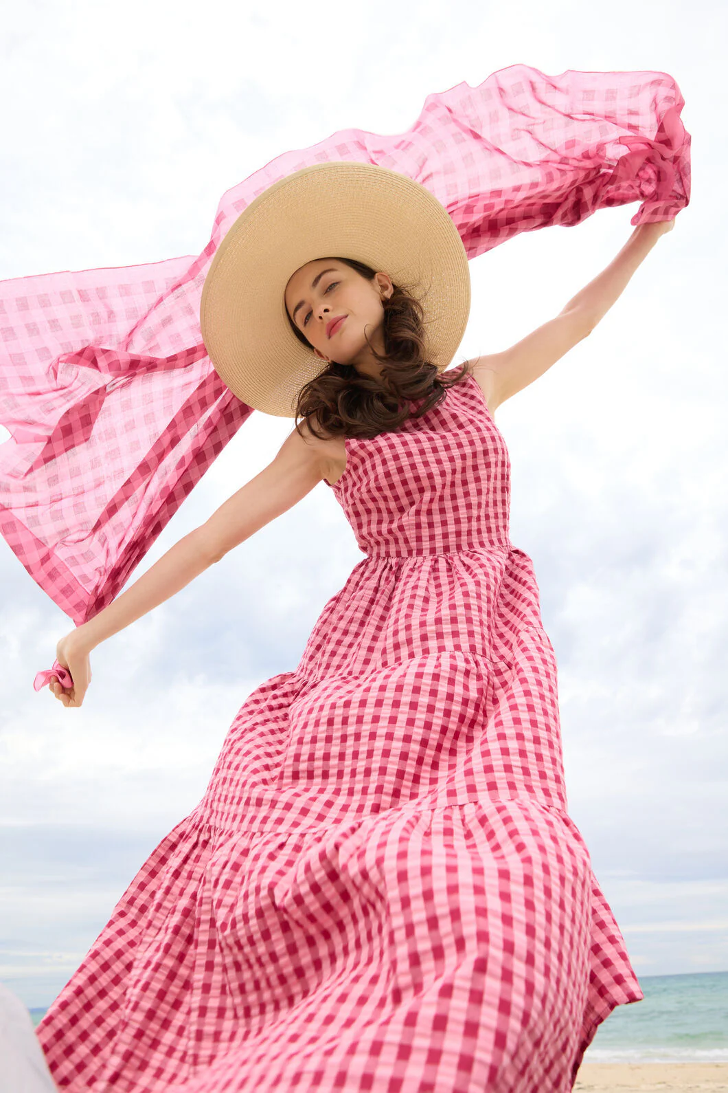 Margot Check Midi Dress - Image 2