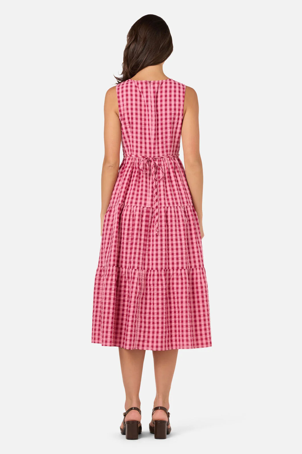 Margot Check Midi Dress - Image 7