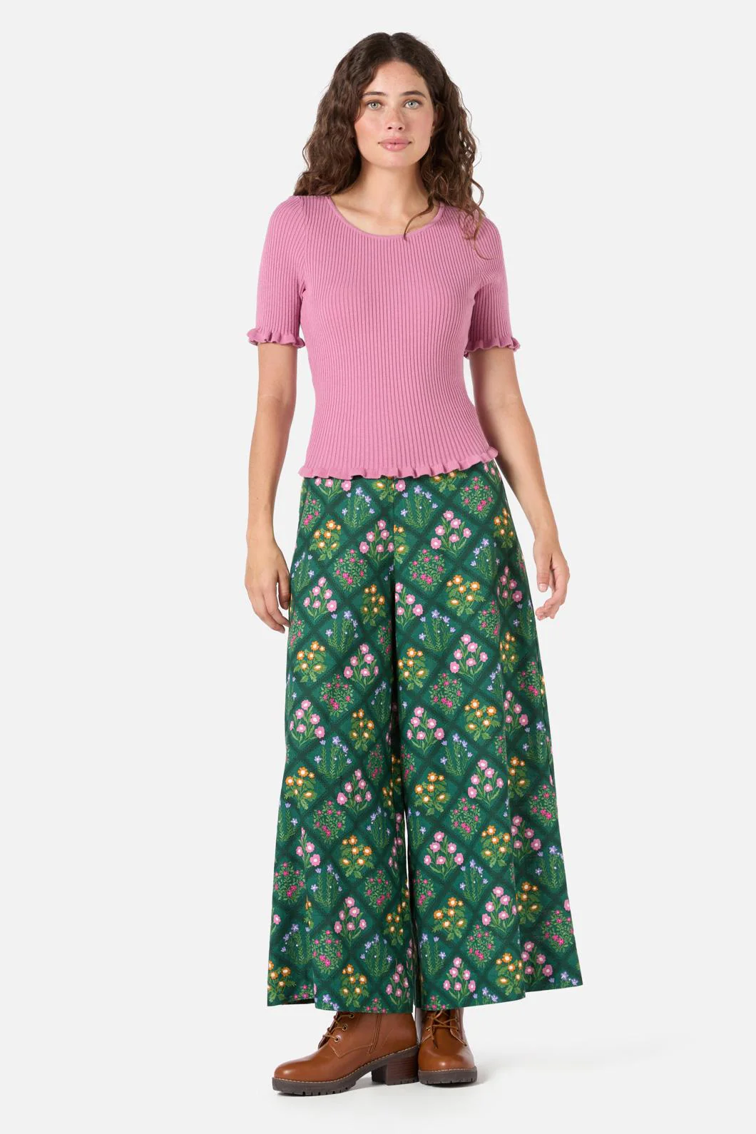 Maya Ruffle Rib Knit Top - Image 8