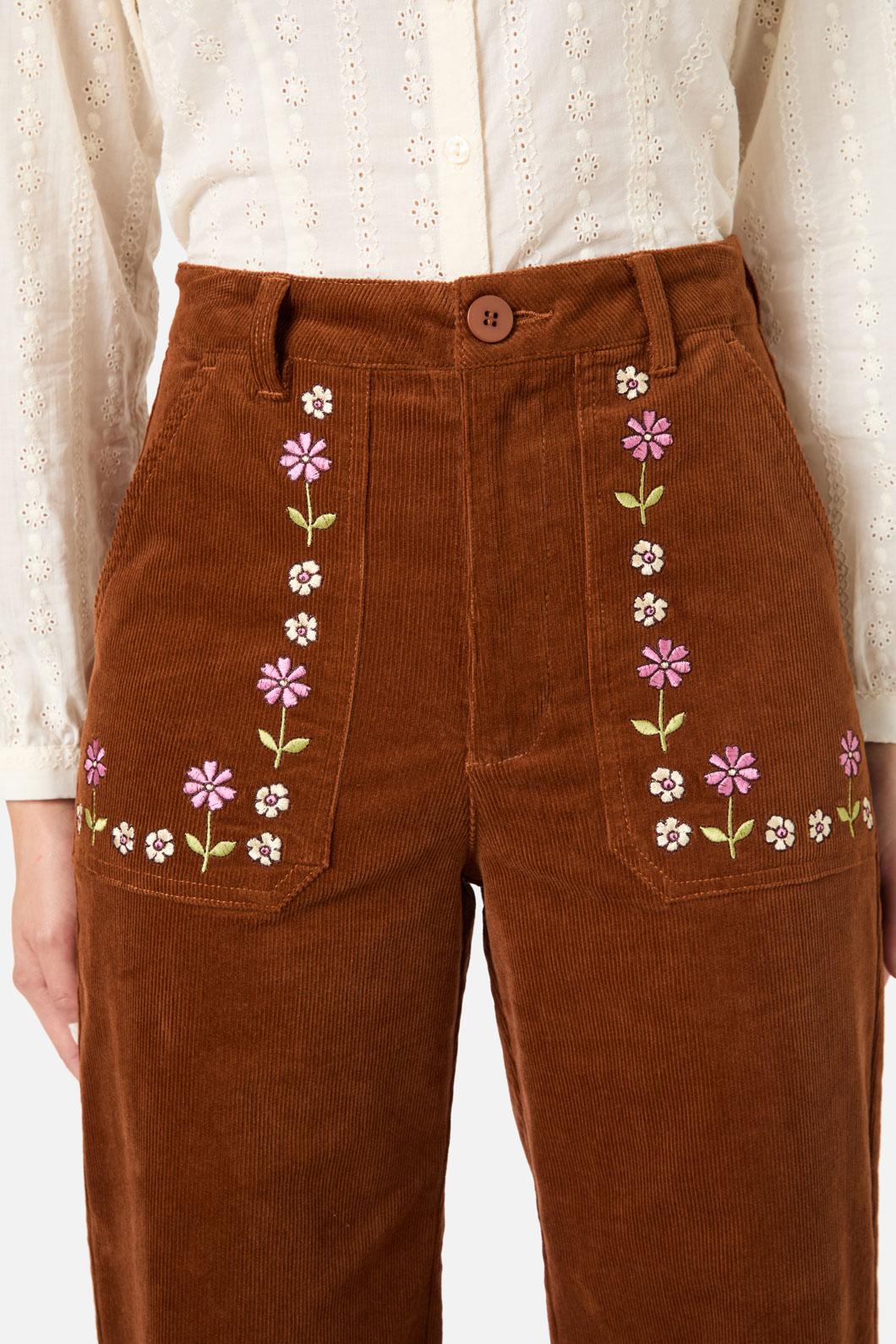 Meadow Embroidered Cord Jean - Image 5
