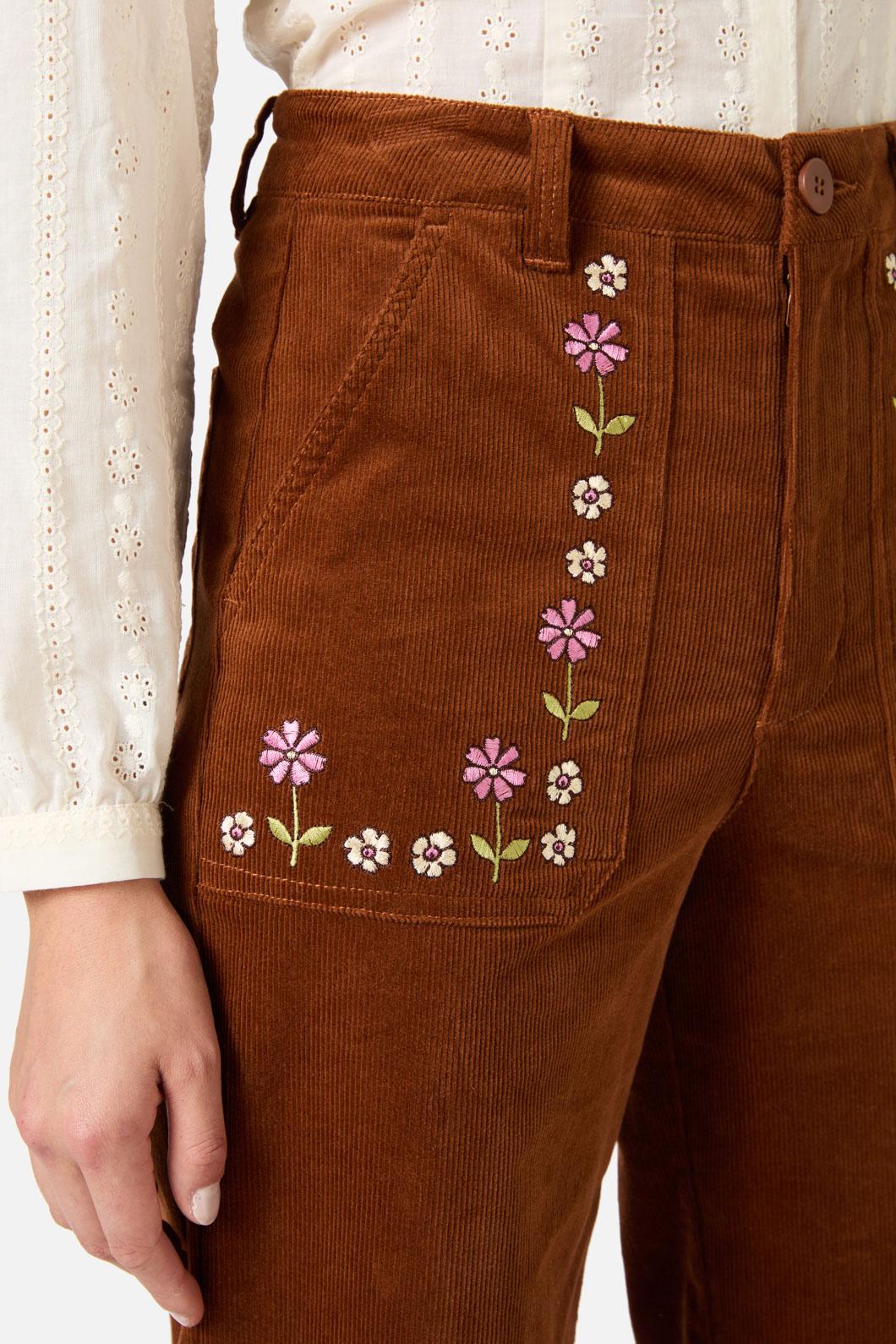Meadow Embroidered Cord Jean - Image 6