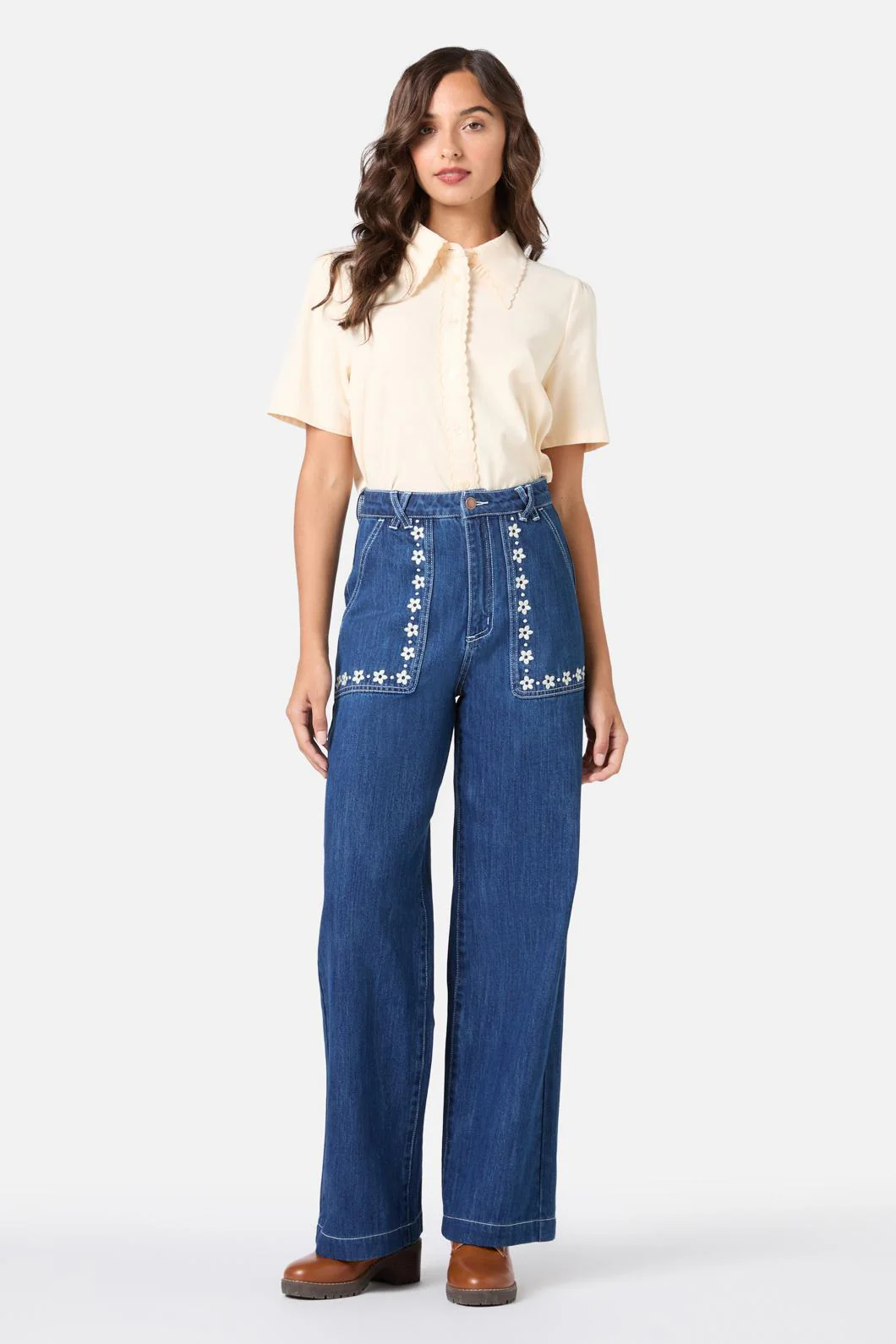 Meg Daisy Embroidered Jean - Image 2
