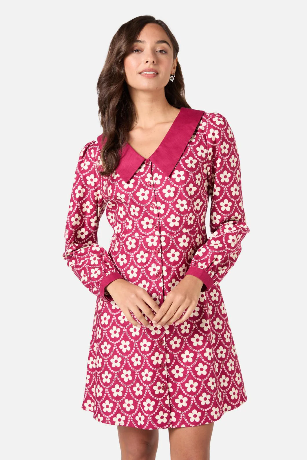 Megan Cute Collar Mini Dress - Image 2