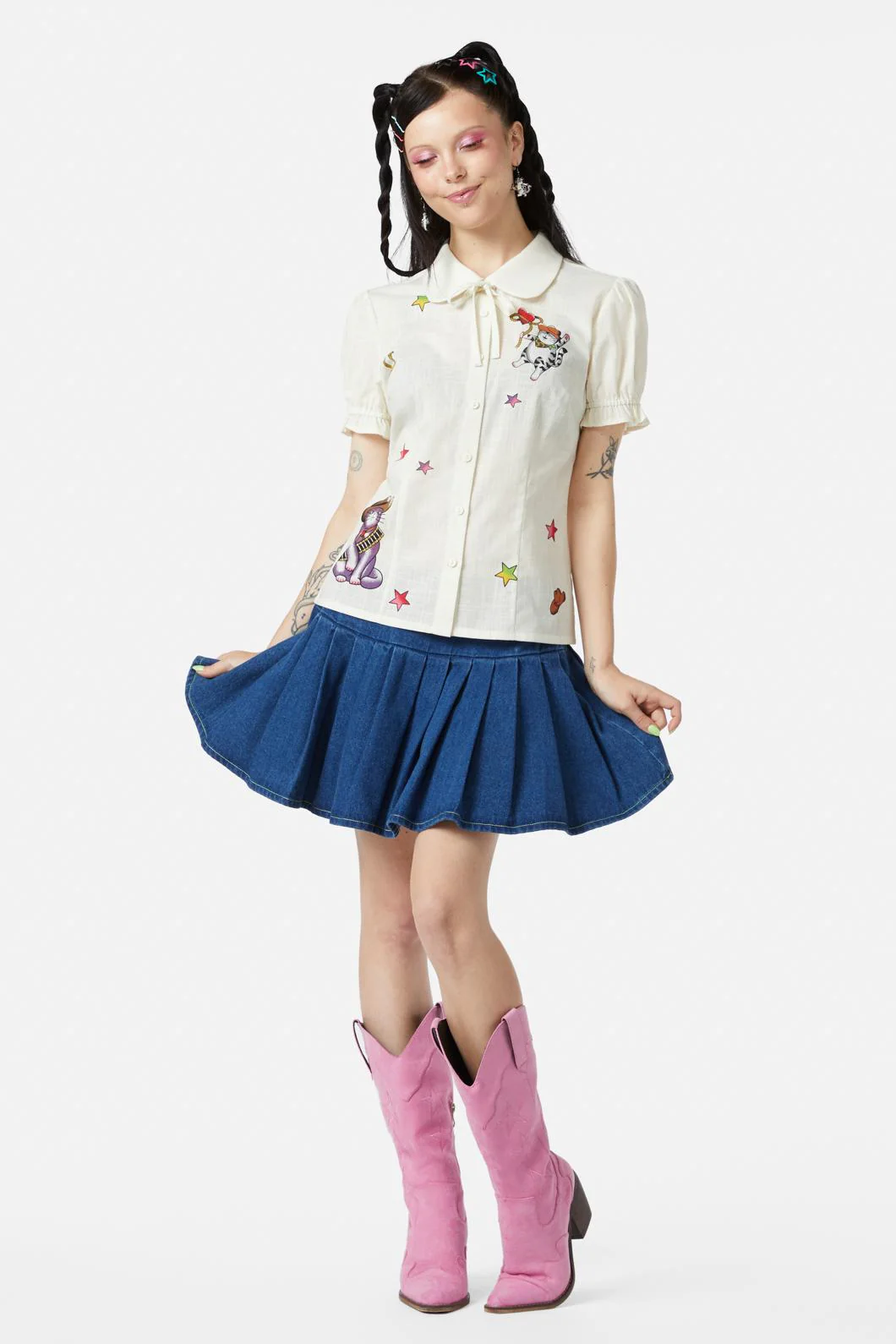 Meowdy Badge Blouse - Image 4