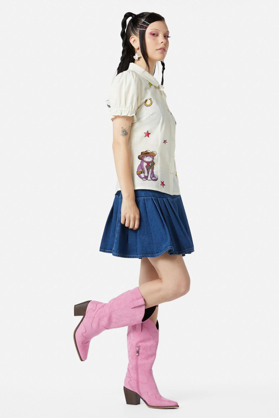 Meowdy Badge Blouse - Image 5