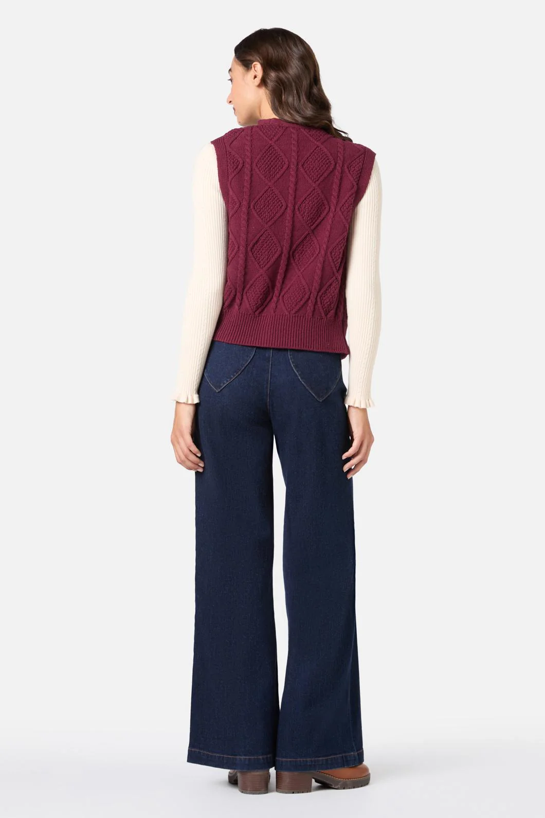 Milena Cable Knit Vest - Image 5