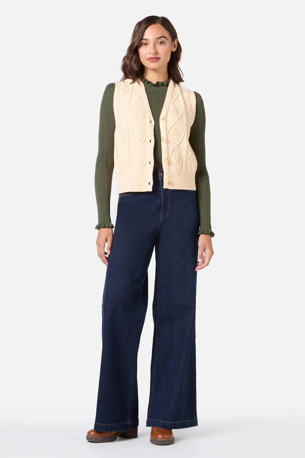 Milena Cable Knit Vest - Image 8