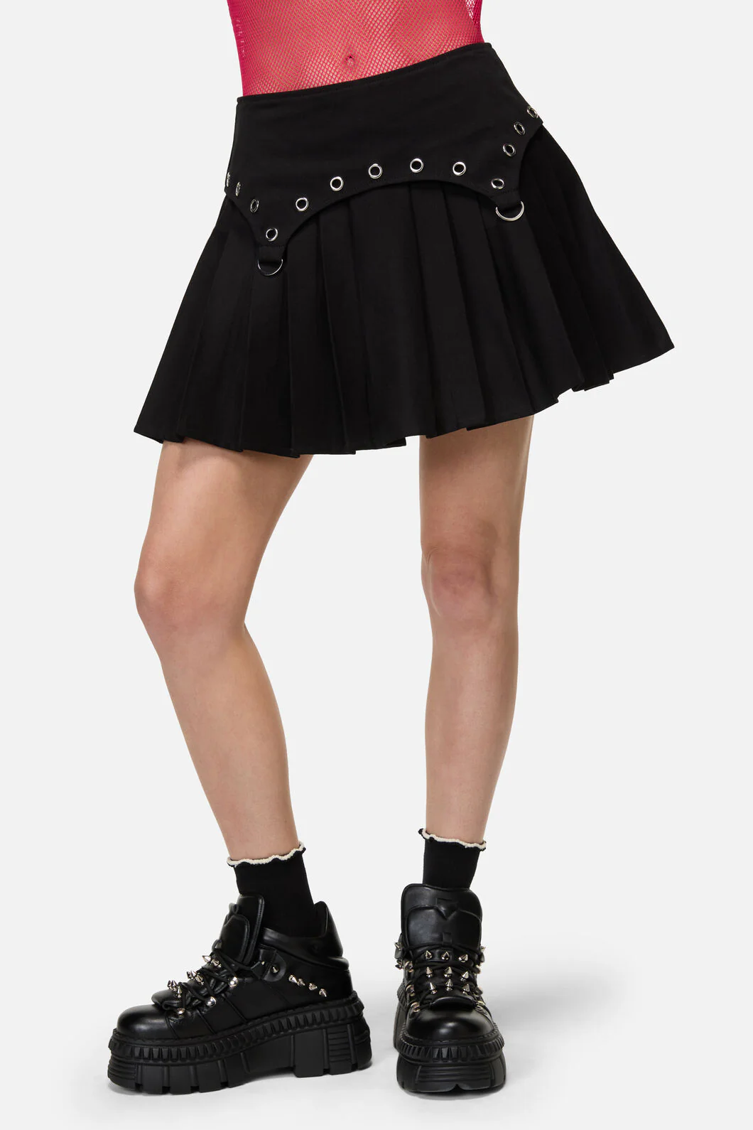 Mischief Goth Eyelet Skort - Image 2