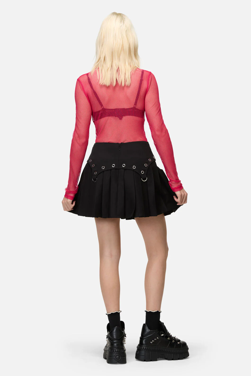 Mischief Goth Eyelet Skort - Image 4