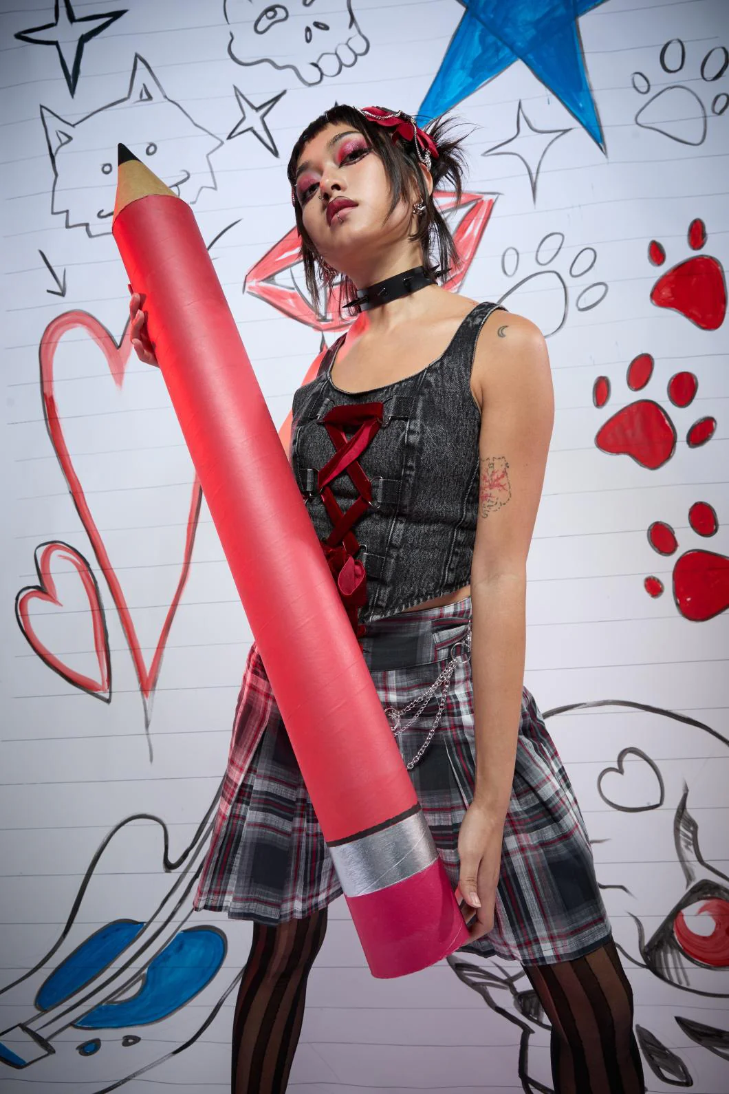 Moggy Denim Bow Corset Top - Image 2