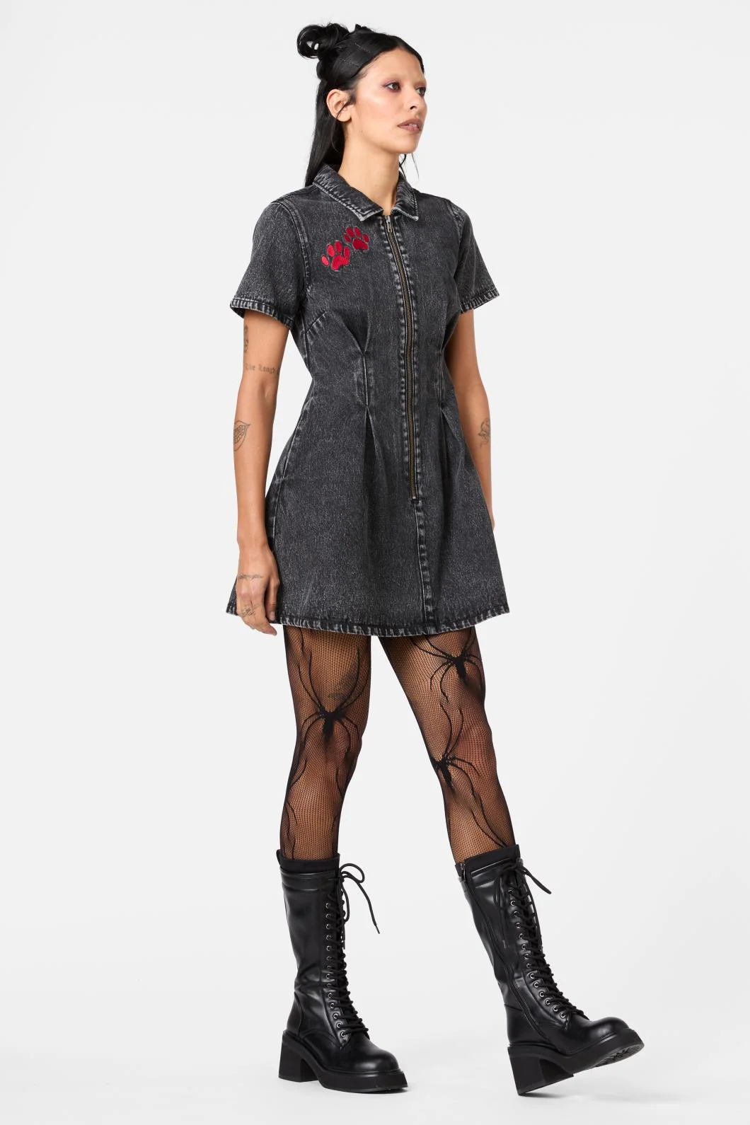Moggy Denim Short Sleeve Dress - Image 2