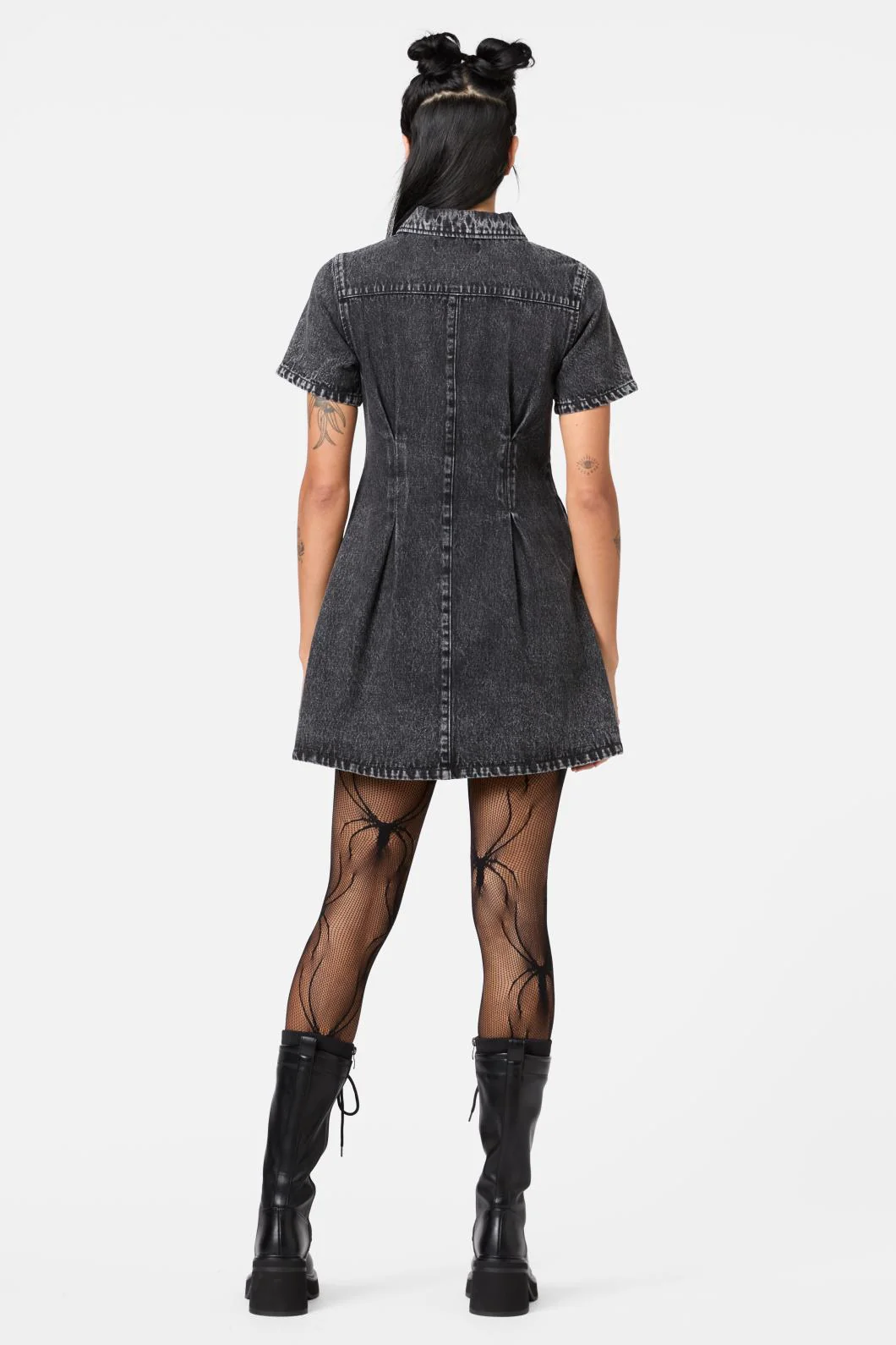 Moggy Denim Short Sleeve Dress - Image 3