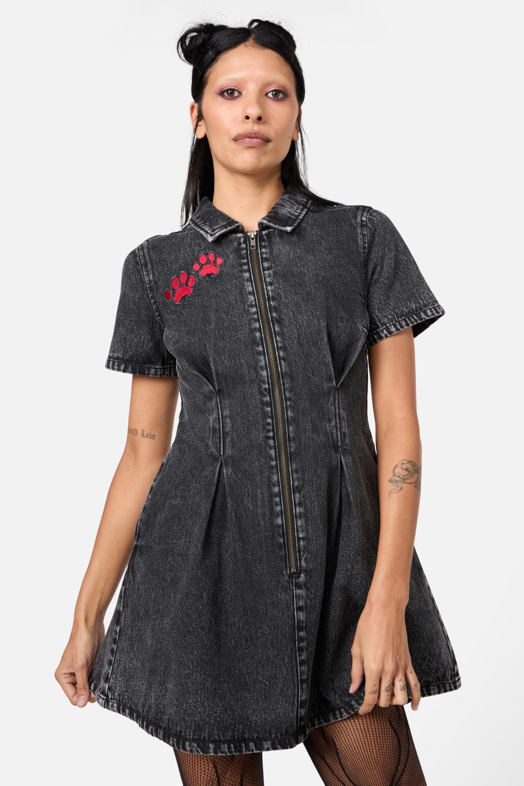Moggy Denim Short Sleeve Dress - Image 4